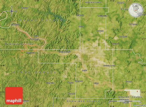 Satellite Map Of Tulsa County