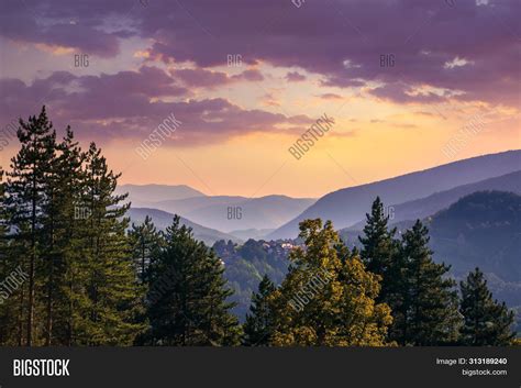 Sunset Mountain Image And Photo Free Trial Bigstock