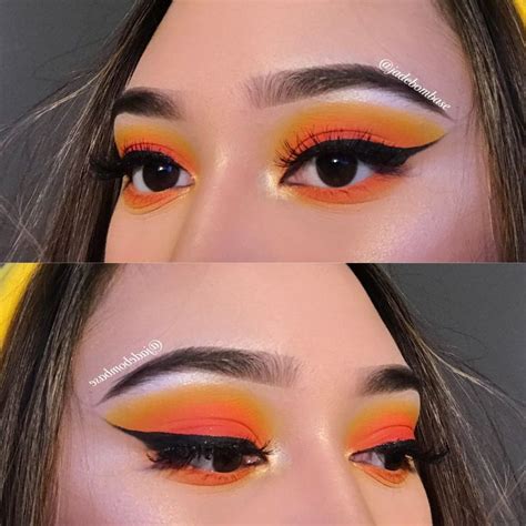 A Look I Did Using The Orange Red And Yellow Dramatic Makeup Eye