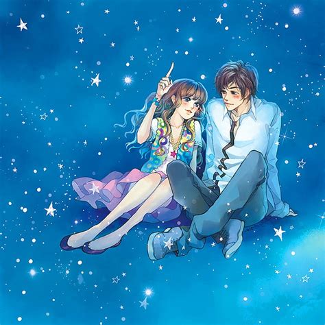 Hd Wallpaper Anime Beautiful Blue Boy Couple Eyes Girl Hair