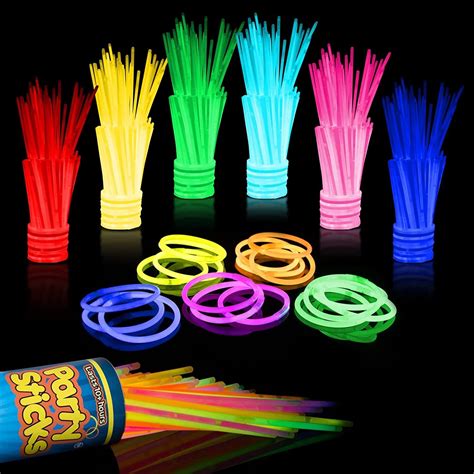 100pcs 8 Inch Glow Sticks Party Supplies Glow In The Dark Party Favors Neon Party Glow Necklaces