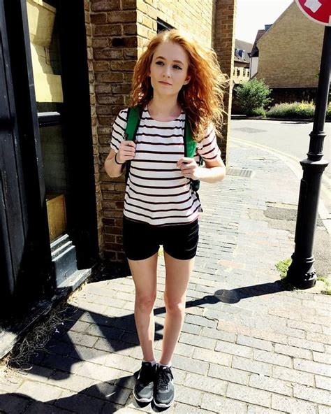 Janet Devlin Freckles Redheads Striped Top Beautiful Women Ginger