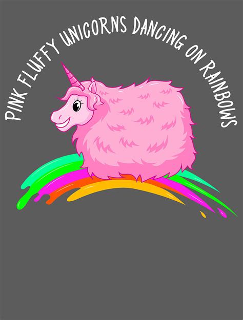 Pink Fluffy Unicorn Dancing On Rainbows Fat Unicorn For Men Women