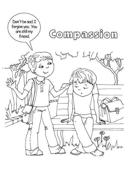 Free printable coloring pages for kids! 13: Compassion | Supporting the Core Activities