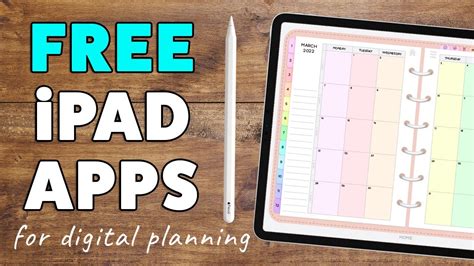 Best Free Digital Planning Apps For Ipad In 2021 Youtube