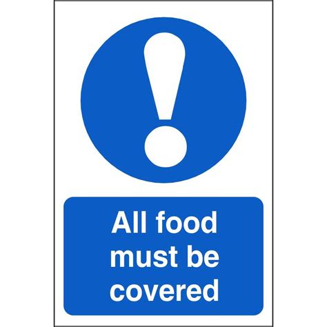 All Food Must Be Covered Mandatory Signs Food Hygiene Safety Signs