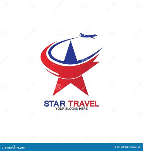 Star Travel Logo Design Travel Agency Logo Design Stock Vector