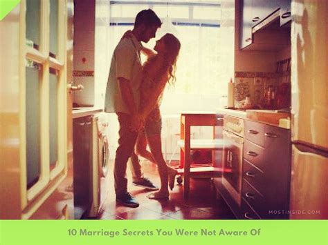 10 marriage secrets you were not aware of