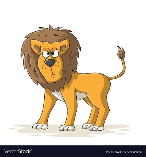 Angry Cartoon Lion Royalty Free Vector Image Vectorstock Affiliate