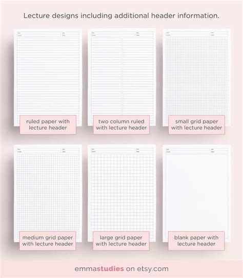 Digital Note Taking Paper Template Goodnotes Notability Ipad Etsy