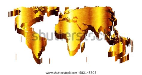 World Map Gold Icon Stock Vector Royalty Free 583145305 Shutterstock