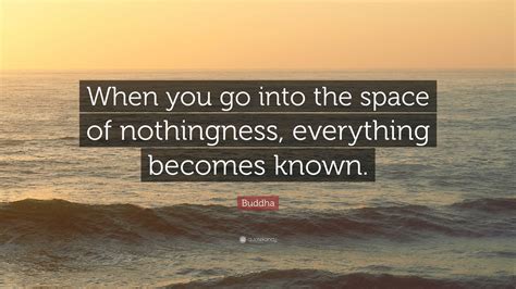 Buddha Quote When You Go Into The Space Of Nothingness Everything