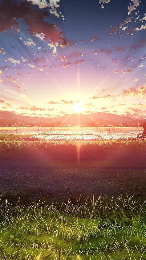 Anime Beautiful Sunrise Landscape Sky Clouds Scenery Anime Sunrise Hd