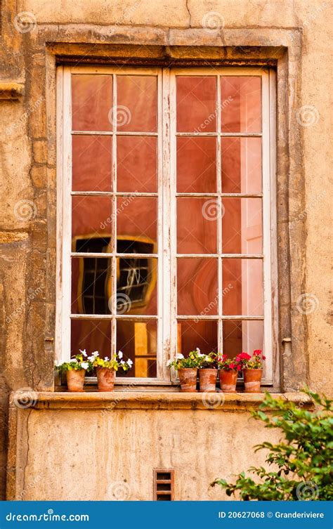 Old Window With Building Reflections Stock Photo Image Of Outdoor