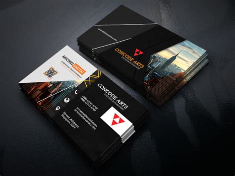 Black Colour Business Cards Vol 83 Professional Business Card Templates