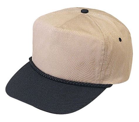 Blank Two Tone 5 Panel Baseball Cotton Twill Braid Snapback Hats Caps