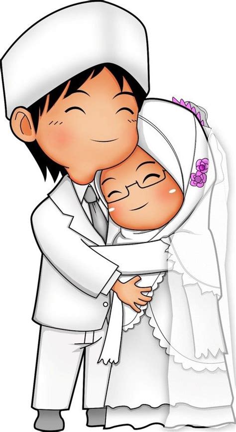 Gambar Kartun Muslimah Kartun Pernikahan Png Jilbab Gallery