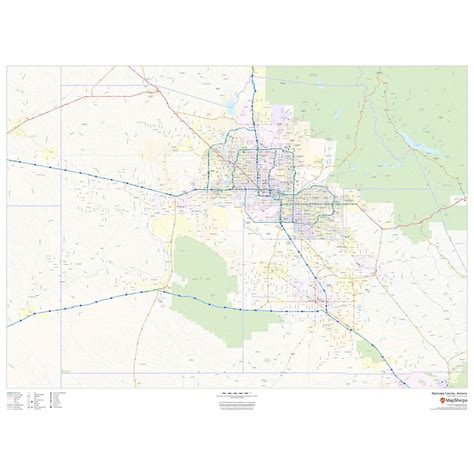 Maricopa County Arizona By Map Sherpa The Map Shop