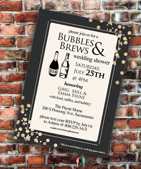 Bubbles And Brews Bridal Shower Etsy Bridal Shower Couples Bridal Shower Etsy Bridal Shower