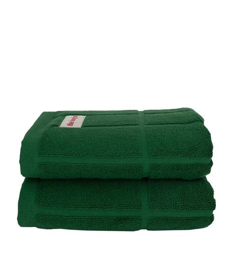 The Longing Green Organic Cotton Hand Towel 50cm X 90cm Harrods Uk