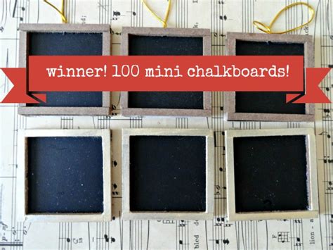 Winner 100 Mini Chalkboards From Consumer Crafts