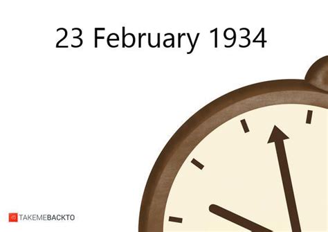 February 23 1934 Friday What Happened On 2231934 Takemebackto