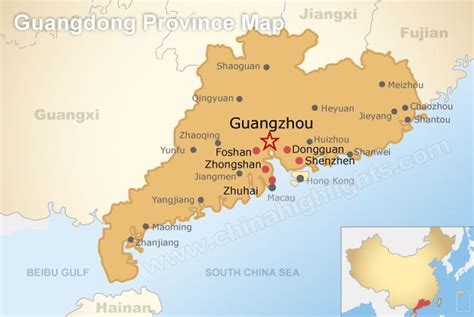 Guangdong Maps UmÍstĚnÍ Provincie Atrakce A MĚsta PrŮvodce