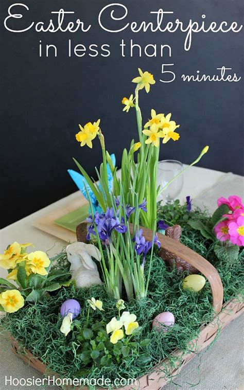 Easter Flower Basket Centerpiece Hoosier Homemade