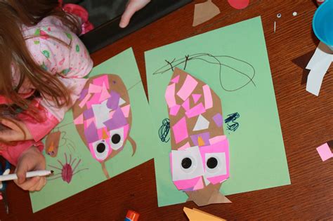 Paper Mosaic Owls The Pinterested Parent