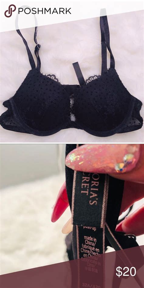 Victorias Secret Black Lace Pushup Bra 32a Push Up Bra Push Up Bra