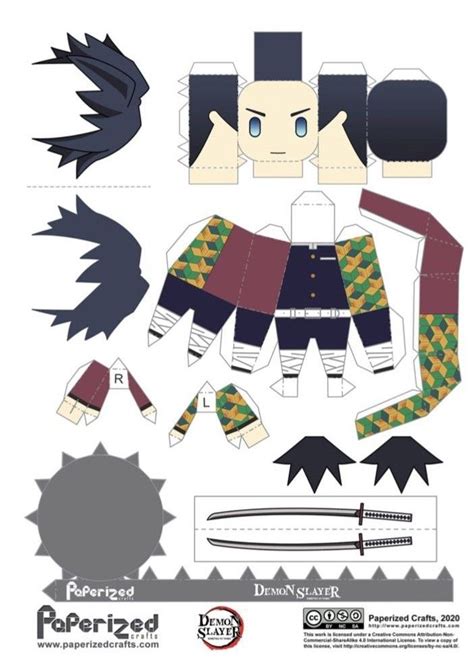 Muichiro Tokito Papercraft Anime Paper Anime Printables Anime Crafts