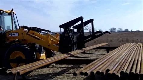 Dymax Pipe And Pole Forks For Backhoe Loaders Youtube