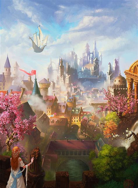 A fantasy kingdom I think I'd enjoy visiting | Fantasy art, Fantasy concept art, Fantasy artwork
