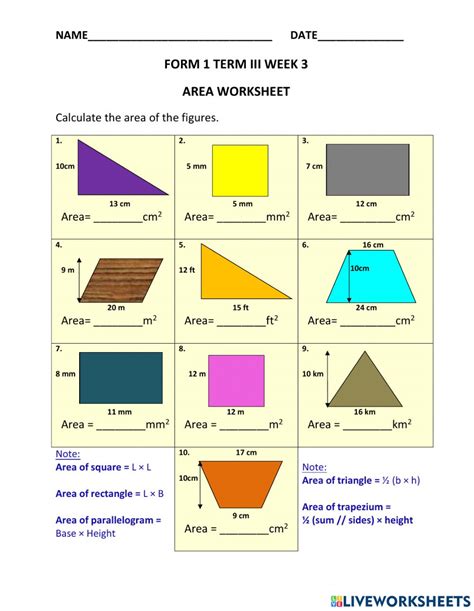 Https://tommynaija.com/worksheet/area Of Basic Shapes Worksheet