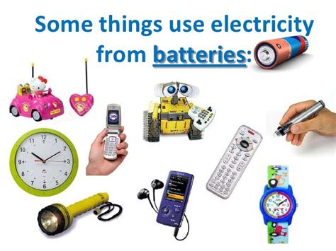 Electrical Energy Objects That Use Electrical Energy