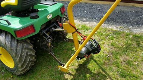 Boom Pole Attachment Fitted With Electric Winch John Deere 445 Garden