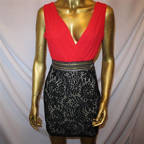 Womens Black And Red Dress Depop