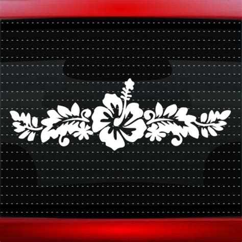 Hibiscus Hawaiian Flower Cute Car Decal Window Sticker Aloha
