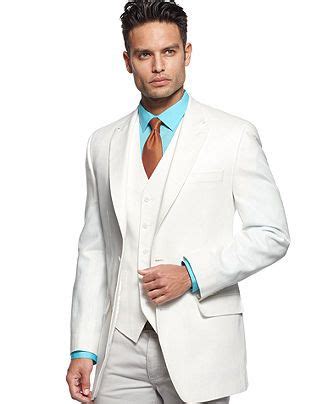 Find mens suit jacket ads in our jackets & coats category. Sean John Jacket and Vest, White Linen - Suits & Suit ...