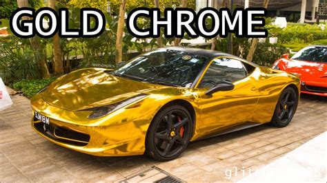 Gold Chrome Ferrari 458 Italia Youtube