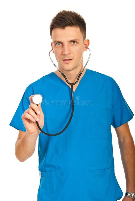 Doctor Showing Stethoscope Stock Photo Image Of Physician 28313652