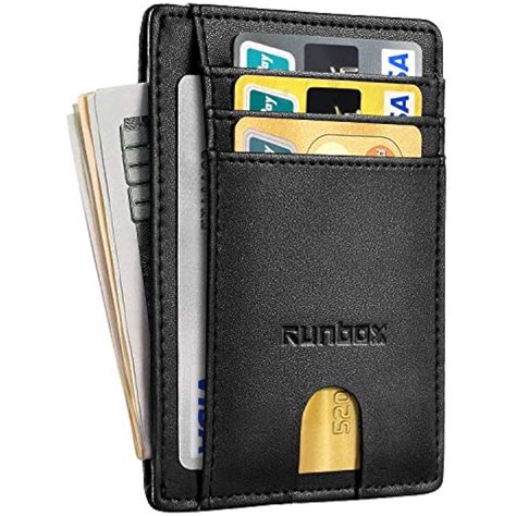 new genuine leather slim card holder wallets for men minimalist rfid blocking ebay