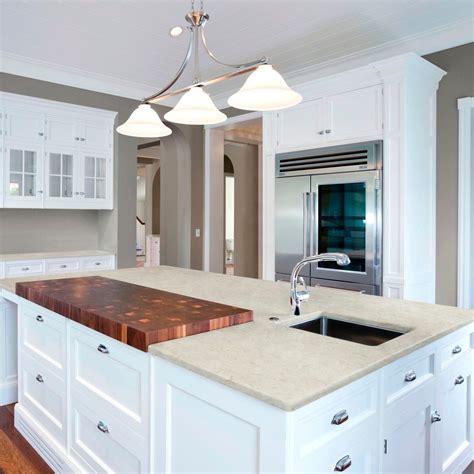 Silestone Creamstone With White Cabinets Kitchen Countertops White