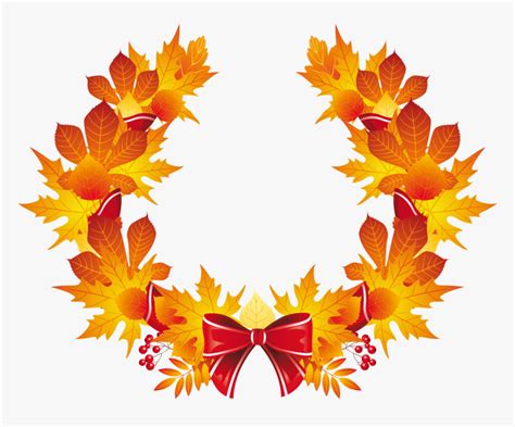Fall Wreath Clipart Fall Leaf Wreath Clipart Hd Png Download Kindpng