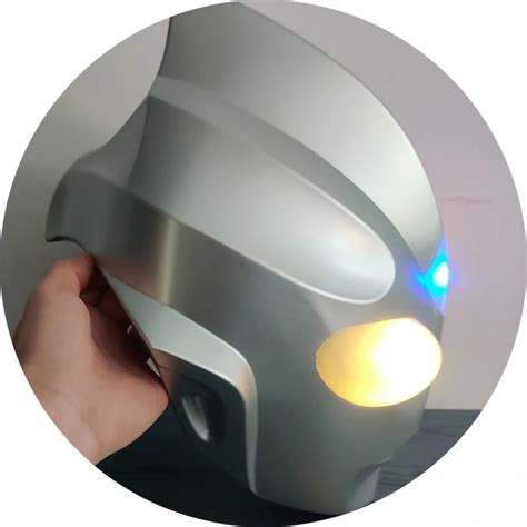 3d Ultraman Cosplay Helmet Touchable Headgear With Light Ultraman Tiga