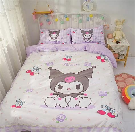 Kuromi Bedding Set Cinnamoroll Duvet Cover Pillowcases Etsy