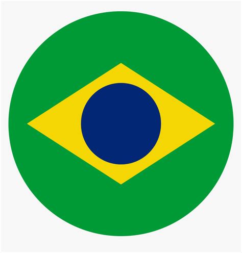 flag of brazil round shaped vector image free svg