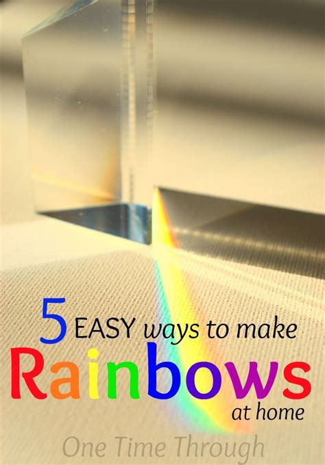 How To Make Rainbows At Home Rainbow Activities Kindergarten Science