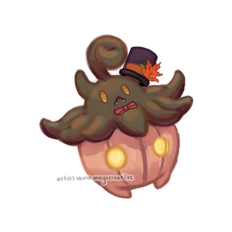 Pokemon Go Halloween Event Pumpkaboo Painting By Lauramayscreative On