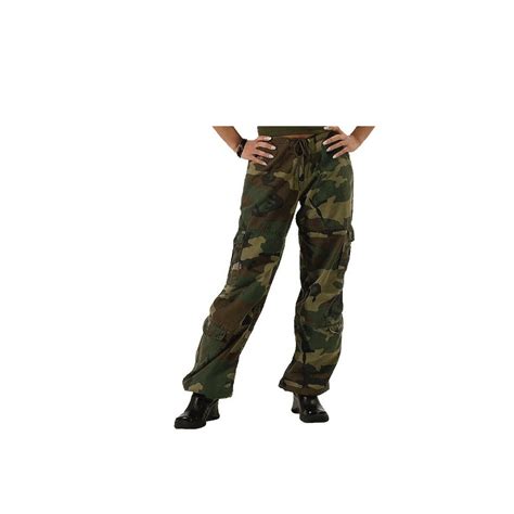 Womens Vintage Military Fatigues Camo Cargo Ladies Army Paratrooper